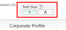 change size the upper-right button